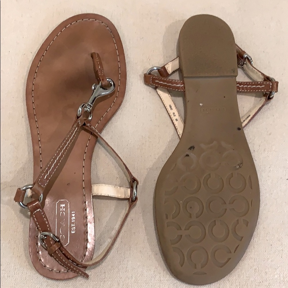 COACH Horse Bit Thong Sandals